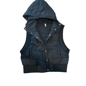 Free People Movement Black Hooded Vest